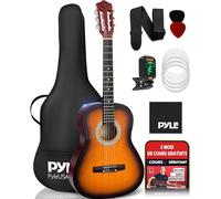 Pyle Guitare Acoustique Classique - Set Junior 91 cm, Taille ¾ pour Enfants - Cordes en Nylon, Finition Sunburst - Guitare Classique pour Débutants, Jeunes, Garçons, Filles, Adolescents, Adultes