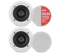 Pyle Haut-Parleur Encastrable Plafond/Mural 20 cm - Enceinte 2 Voies avec Woofer Puissant, Bobine 2,5 cm, Son Stéréo Clair - Système Audio pour Maison, Bureau, Magasin