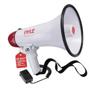 Pyle Haut-Parleur Mégaphone avec Sirène Intégrée Contrôle de Volume Réglable et Portée de 1100 Mètres - pour Le Football, Le Soccer, Le Baseball, Le Hockey, pour Les Supporters et Entraîneurs