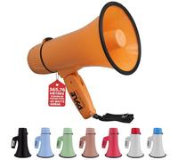 Pyle Mégaphone Porte-Voix – Haut-parleur portable, Sirène, Volume réglable, Compact, Puissant
