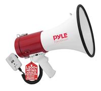 Pyle Haut-Parleur Mégaphone Portable- Mégaphone Porte-Voix Compact avec Sirène intégrée de 50 Watts - Contrôle du Volume Réglable- Idéal pour Les Fans de Football/Baseball/Cheerleading
