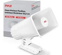 Pyle Haut-Parleur PA Intérieur / Extérieur - Haut-Parleur PA de 6" avec Impédance de 8 Ohms et Puissance Crête de 50 Watts - Inclut Support de Montage et Accessoires - Blanc