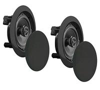 Pyle Haut-Parleur Plafond et Mur 8" - Paire Woofer 2 Voies Midbass avec Tweeter Polymère 1/2", Plage 50Hz - 20kHz, Puissance Crête 250W, Installation Facile