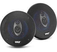 Pyle Haut Parleurs Voiture (Paire), Enceinte voiture, Cône Bleu Poly Injection, Système 3 Voies, 200W, Contour en Caoutchouc Butyle, Réponse 100-20 kHz, 4 Ohms, Bobine ASV 2,5 cm