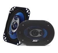 Pyle Haut Parleur Voiture Triaxial 10 cm x 15 cm à Trois Voies - Système Audio Puissant avec Plage de Puissance de 240 Watt par Paire, Impédance de 4 Ohms et Tweeter Piezo de 2 cm pour Stéréo Voiture