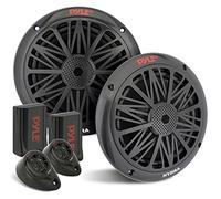 Pyle Haut-parleurs Marine - 200 Watts - Système Audio Stéréo Double 2 Voies - Enceintes Extérieurs 2 Voies de 16,5 cm - Réponse en Fréquence de 85 Hz à 6 kHz- Structure Robuste - Noir