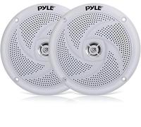 Pyle Haut-Parleurs Marine- Enceintes Extérieurs 2 Voies - Système Audio Stéréo Résistant à l'eau et aux Intempéries - Haut-Parleur Marin étanche - 180 Watts - 1 Paire - Blanc