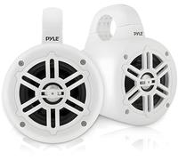 Pyle Haut-Parleurs Marins 10 cm Étanches, 300W, Kit Audio Bateau, Système Stéréo Extérieur Résistant Intempéries, Enceintes Doubles, Blanc