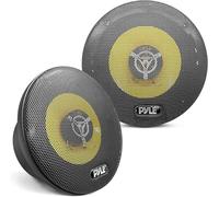 Pyle Haut Parleurs Voiture 16,5 cm Trois Voies - 280W, 4 Ohms, Tweeter Médium pour stereo voiture, Aimant 1,13 kg, Profondeur Montage 5,7 cm, Compatibles avec Emplacements OEM - (Paire), Jaune/Noir
