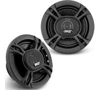 PYLE Haut-Parleurs Voiture 6,5 Pouces 3 Voies 300W (Paire) - Triaxial 150W RMS 4 Ohms, Tweeter Piezo 3/4", Remplacement OEM Universel