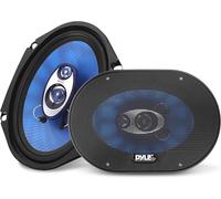 Pyle Haut Parleurs Voiture 15 cm x 20 cm (Paire) - Cône Bleu Poly Injection Amélioré, 3 Voies, 360W, Contour Caoutchouc Butyle, Réponse en Fréquence 70 Hz - 20 kHz, 4 Ohms, Bobine Mobile ASV 2,5 cm