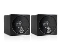 Pyle Home Enceintes de Bibliothèque Mini Cubes 10,2 cm - 100 W Haut-parleurs de Bibliothèque Compacts avec Haut-Parleur à Cône en Papier de 10,2 cm, 8 Ohms- Chaine Hifi