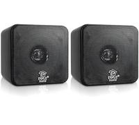 Pyle Home Enceintes de Bibliothèque Mini Cubes 10,2 cm - 100 W Haut-parleurs de Bibliothèque Compacts avec Haut-Parleur à Cône en Papier de 10,2 cm, 8 Ohms- Chaine Hifi