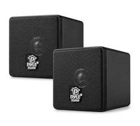 Pyle Home Enceintes de Bibliothèque Mini Cubes 7,6 cm - 100 W Haut-parleurs de Bibliothèque Compacts avec Haut-Parleur à Cône en Papier de 7,6 cm, 8 Ohms- Chaine HiFi