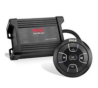 Pyle Kit d'amplificateur marin Bluetooth compact - Ampli audio à 2 canaux étanche | Streaming de musique sans fil | Entrée AUX/RCA/MP3 | Câblage de haut-parleur | 600 W max (PLMRMBT5B)