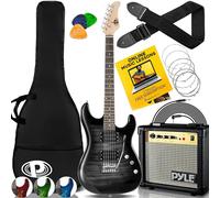 Pyle Kit guitare électrique Pyle avec ampli pour débutants, instrument de taille standard 39” avec micros humbucker et ampli rock, set de démarrage pour enfants de tous âges, jeunes et adultes
