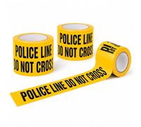 Pyle Lot de 12 Rouleaux de Ruban d'avertissement de sécurité Non adhésif Jaune « Police Line Do Not Cross » de 200 mètres, très Durable et Visible pour Une Utilisation en intérieur/extérieur