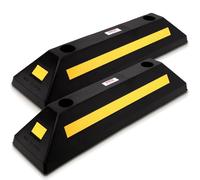 Pyle Lot de 2 Butées de Parking en Caoutchouc - Butoirs de Roue Robustes pour Garage et Stationnement, Adapté Voitures Camions Bus Remorques