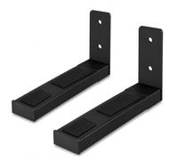 Pyle - Lot de 2 Supports Muraux Réglables pour Enceintes et Barres de Son - Bras Extensibles en Acier, Capacité 50 kg, Profondeur 17 à 30 cm - Fixations Incluses