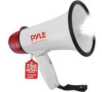 Pyle - Mégaphone - 30W PA avec Sirène Intégrée - Lumières LED - Blanc-Rouge Blanc G