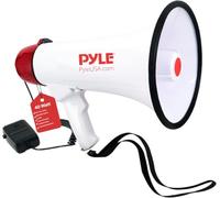 Pyle Mégaphone avec sirène - Haut-Parleur PA 40 W avec Micro Amovible, Son Clair, contrôle du Volume et Prise en Main Ergonomique - pour Urgence, Sport, école et extérieur