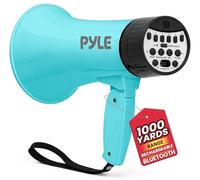 Pyle Megaphone Haut-Parleur 30 W | Mégaphone Bullhorn Rechargeable avec bandoulière, sirène, Bluetooth et changeur de Voix | Portée de 914 m | Enregistrement et Lecture | Design résistant aux