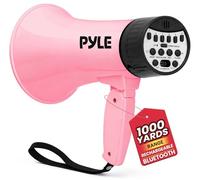 Pyle Megaphone Haut-Parleur 30 W | Mégaphone Bullhorn Rechargeable avec bandoulière, sirène, Bluetooth et changeur de Voix | Portée de 914 m | Enregistrement et Lecture | Design résistant aux