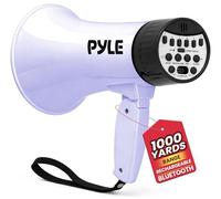 Pyle Megaphone Haut-Parleur 30 W | Mégaphone Bullhorn Rechargeable avec bandoulière, sirène, Bluetooth et changeur de Voix | Portée de 914 m | Enregistrement et Lecture | Design résistant aux