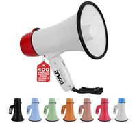 Pyle Mégaphone-Mégaphone Porte-Voix- Haut-parleur Portable avec Sirène et Volume Réglable, Compact et Puissant, Pour Annonces, Événements, Sport, Sécurité et Adresse Publique