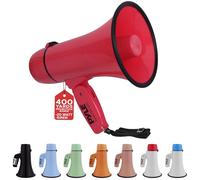 Pyle Mégaphone-Mégaphone Porte-Voix- Haut-parleur Portable avec Sirène et Volume Réglable, Compact et Puissant, Pour Annonces, Événements, Sport, Sécurité et Adresse Publique