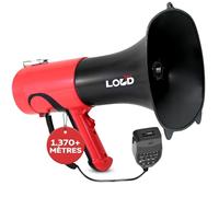 Pyle Mégaphone Portable Bluetooth 100 W - Haut-Parleur PA avec Sirène Intégrée et Changeur de Voix - Portée 1500 m - Volume Réglable - Haut-Parleur Puissant pour Sports, Sécurité et Manifestations