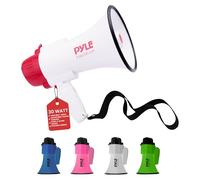 PYLE Haut-parleur Mégaphone PA Bullhorn- Mégaphone Porte-Voix avec Sirène Intégrée, Enregistreur Vocal de 30 Watts et Portée de 731 mètres-Idéal pour les Fans et Entraîneurs de sports