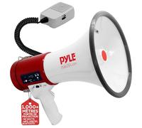 Pyle Haut-Parleur Mégaphone Portable avec Sirène de 50 Watts - Mégaphone Porte-Voix Compact avec Microphone Détachable-Sangle Portable et Légère & entrée auxiliaire de 3,5 mm- Haut-Parleur