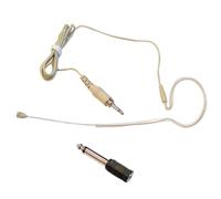 Pyle Micro casque - Microphone supra-auriculaire avec condensateur omnidirectionnel, câble de 1,2 m, pare-vent, ajustement sécurisé pour présentations, scène, théâtre et instructeurs de fitness, teint