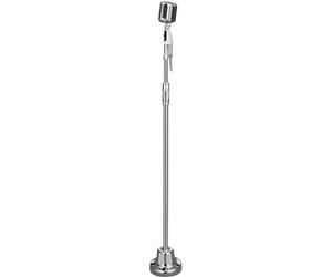 Pyle Micro- Microphone Rétro et Support Swing - Microphone Dynamique Unidirectionnel Professionnel Vintage Classique avec Pied Micro Réglable - Câble XLR pour Utilisation sur Scène/Studio- Argent