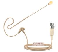 Pyle Microphone in-Ear Back Électret - Casque Mini Omnidirectionnel Portable Audio Voix Microphone Condensateur avec Câble Mini XLR 4 Pin, pour Système Shure ou Mixeur Studio