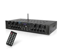 Pyle Mini amplificateur Bluetooth, amplificateur stéréo, amplificateur, amplificateur Bluetooth, récepteur stéréo, 600 W, 6 canaux, USB, SD, AUX, RCA, Radio FM