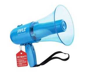 Pyle Mixte 30w Water Proof Megaphone Siren Bullhorn Speaker PMP36WLT, Bleu Transparent, Taille Unique EU