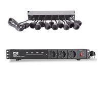 Pyle Multiprise Parafoudre 19 Prises 1U-Multiprise avec Disjoncteur 15A - 4 Ports USB - Câble 4,5 m - Alimentation Électrique pour Serveurs, Matériel Audio, Bureau & Maison