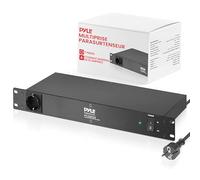 Pyle Multiprise Parafoudre PDU - 150 Joules 15 Ampères 7 Prises, Rallonge Électrique Robuste - Multiprise de Protection 1U pour Montage en Rack avec Filtre AC