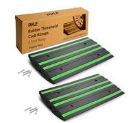 Pyle Pack de 2 Rampes en Caoutchouc pour Bordure - Antidérapantes et Robustes, Idéales pour Entrées de Garage et Trottoirs