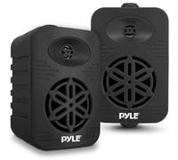 Pyle Paire d’Enceintes Intérieur/Extérieur - Système Audio Étanche 2 Voies 102 mm, 300 Watts, Tweeter en Polymère Haute Sensibilité 12,7 mm - Noir