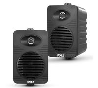 Pyle Paire d’Enceintes Intérieur/Extérieur - Système Audio Étanche 2 Voies 102 mm, 300 Watts, Tweeter en Polymère Haute Sensibilité 12,7 mm - Noir