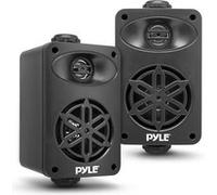 Pyle Paire d’Enceintes Intérieur/Extérieur - Système Audio Étanche 2 Voies 89 mm, 200 Watts, Tweeter en Polymère Haute Sensibilité 12,7 mm - Noir