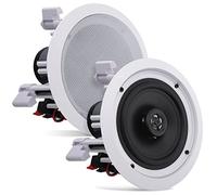 Pyle Paire d'Enceintes à Montage Encastré 2 Voies - Système d’Enceinte Encastrable Plafond/Murale - Connexions à Ressort-Cône en Polypropylène - Son Stéréo 200 Watts