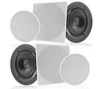 Pyle PDIC1666 Blanc Haut-Parleur - Hauts-parleurs (2-Voies, 2.0 canaux, avec Fil, 60-20000 Hz, 16 Ohm, Blanc)