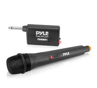 Pyle PDWM91 Système de Microphone sans Fil Portable VHF - Ensemble émetteur de Microphone unidirectionnel Dynamique Professionnel à Piles avec Adaptateur récepteur, pour PA karaoké DJ Party