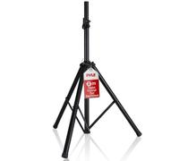 Pyle Pied d’Enceinte, Support Haut-Parleur universelle, Trépied robuste, Support d’Enceinte Pliable avec hauteur réglable de 100 à 180 cm, Insert 35 mm, Charge 60 kg, Noir