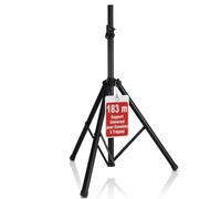 Pyle Pied d’Enceinte, Support Haut-Parleur Universelle, Trépied Robuste, Support d’Enceinte Pliable avec Hauteur réglable de 100 à 180 cm, Insert 35 mm, Charge 60 kg, Noir