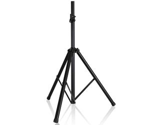 Pyle Pied d’Enceinte, Support Haut-Parleur universelle, Trépied robuste, Support d’Enceinte Pliable avec hauteur réglable de 100 à 180 cm, Insert 35 mm, Charge 60 kg, Noir